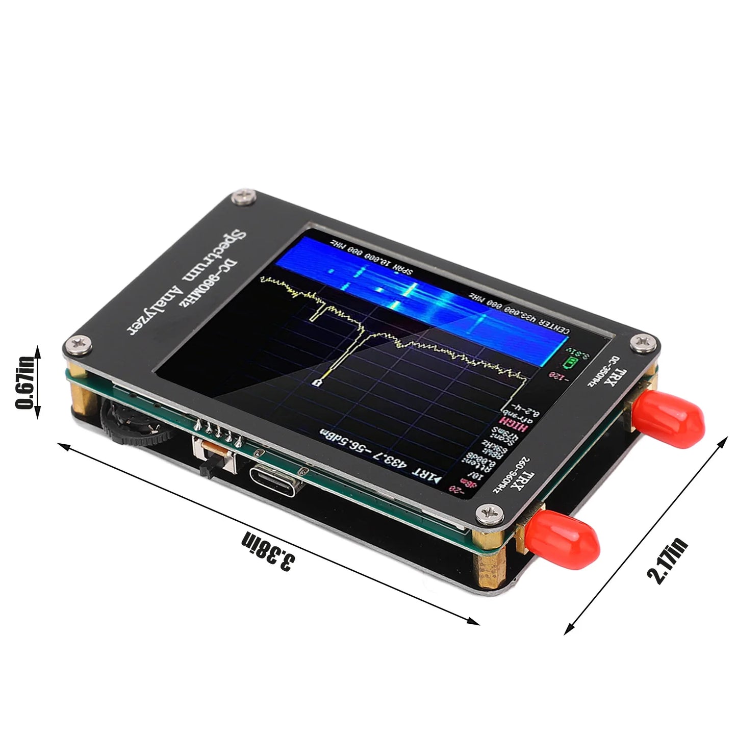 Spectrum Analyzer MF HF VHF UHF Input 4 Modes 2.8in Portable Spectrum Analyzer Generator Spectrum Analyzer