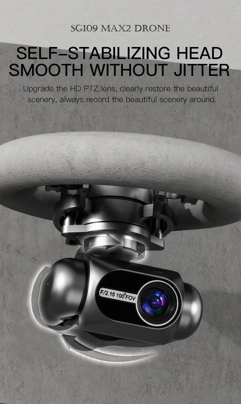 2024 New SG109 MAX2 Professional FPV Drone 8K Camera with 3-Axis Gimbal 4KM Brushless GPS Quadcopter Obstacle Avoidance RC Dron