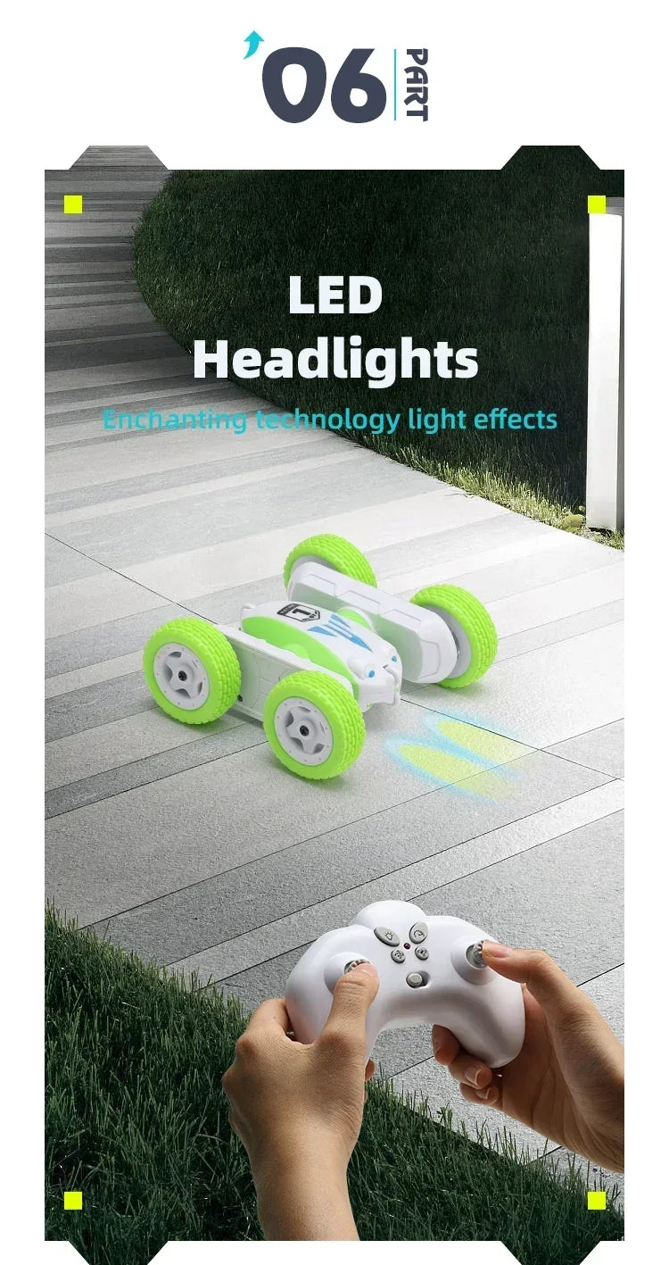 Newest Mini Double-sided RC Stunt Car GT1 2.4G Radio Remote Control Tumbling Driving Cars Gift Electronic Toys Gifts For Boys