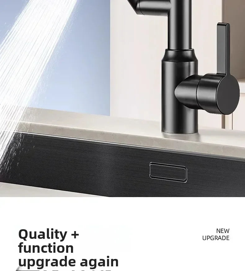 Universal Rotation Kitchen Faucet Bathroom Faucets Multifunctional Washbasin Mechanical Arm Digital Display Hot and Cold Tap