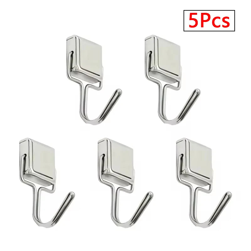 30Pcs Square Strong Magnetic Hooks Multi-Purpose Storage Hooks Home Kitchen Bar Storage Hooks Key Storage Hooks Bathroom Hangers