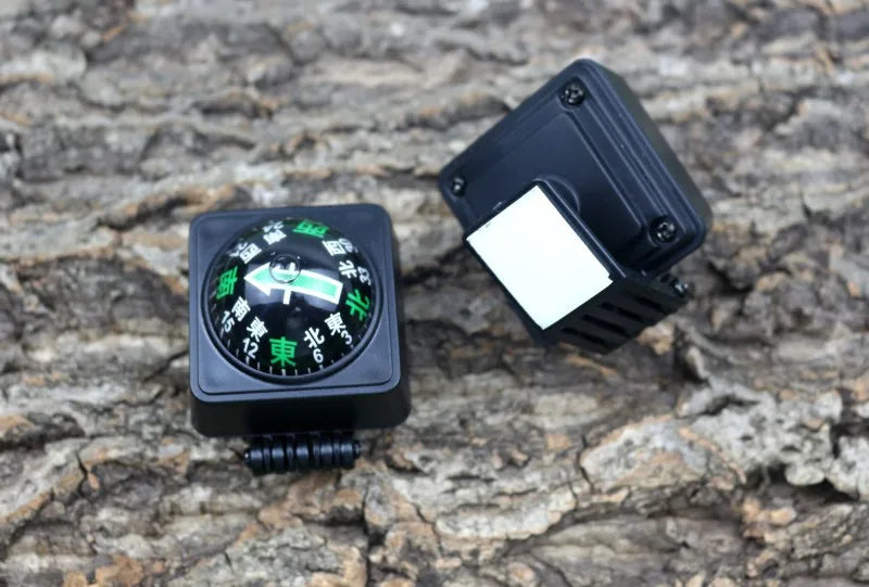 Outdoor Outing Car Guide Ball Self-driving Tour Compass with Thermometer Car Interior Decoration Accessories