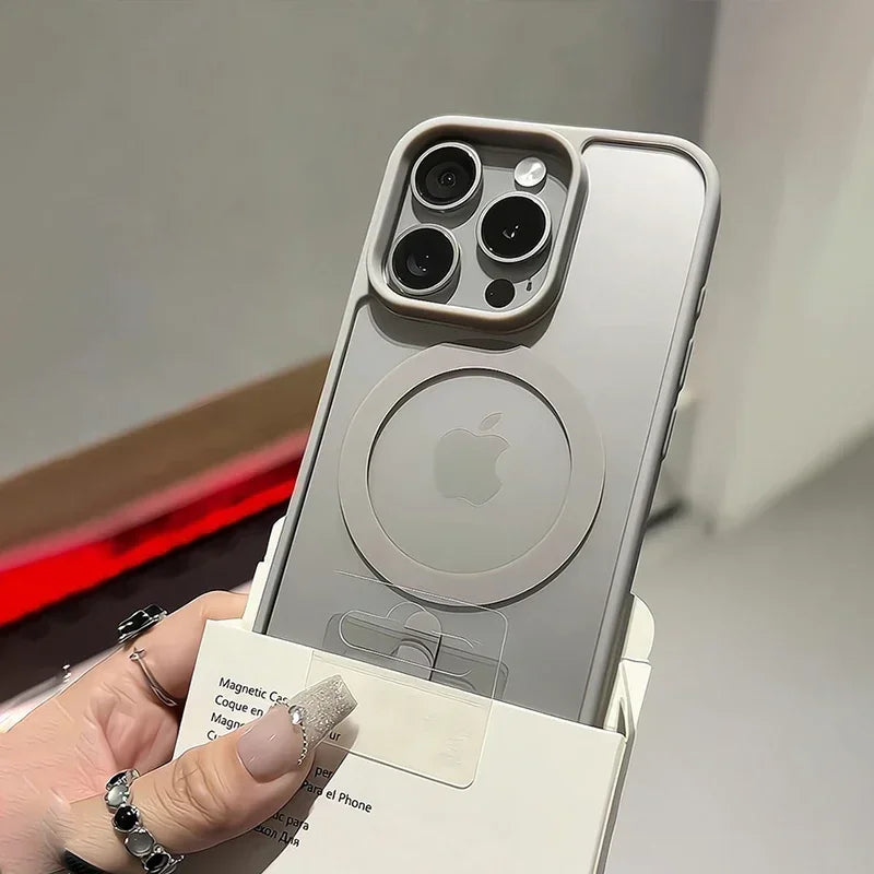 New Black Transparent Magsafe Magnetic Case For iPhone 16 15 14 13 12 11 Pro Max Wireless Charging Acrylic Hard Protect Cover