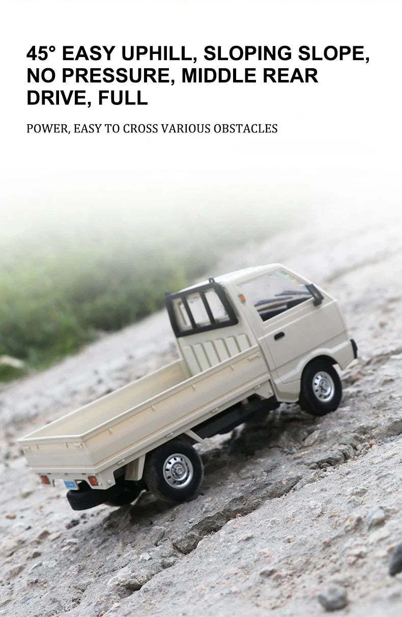ZWN 1:12/1:16 Retro Rc Car With LED Lights Full-scale Simulation Vehicle Professional 4WD Remote Control Pickup Truck Model Toys