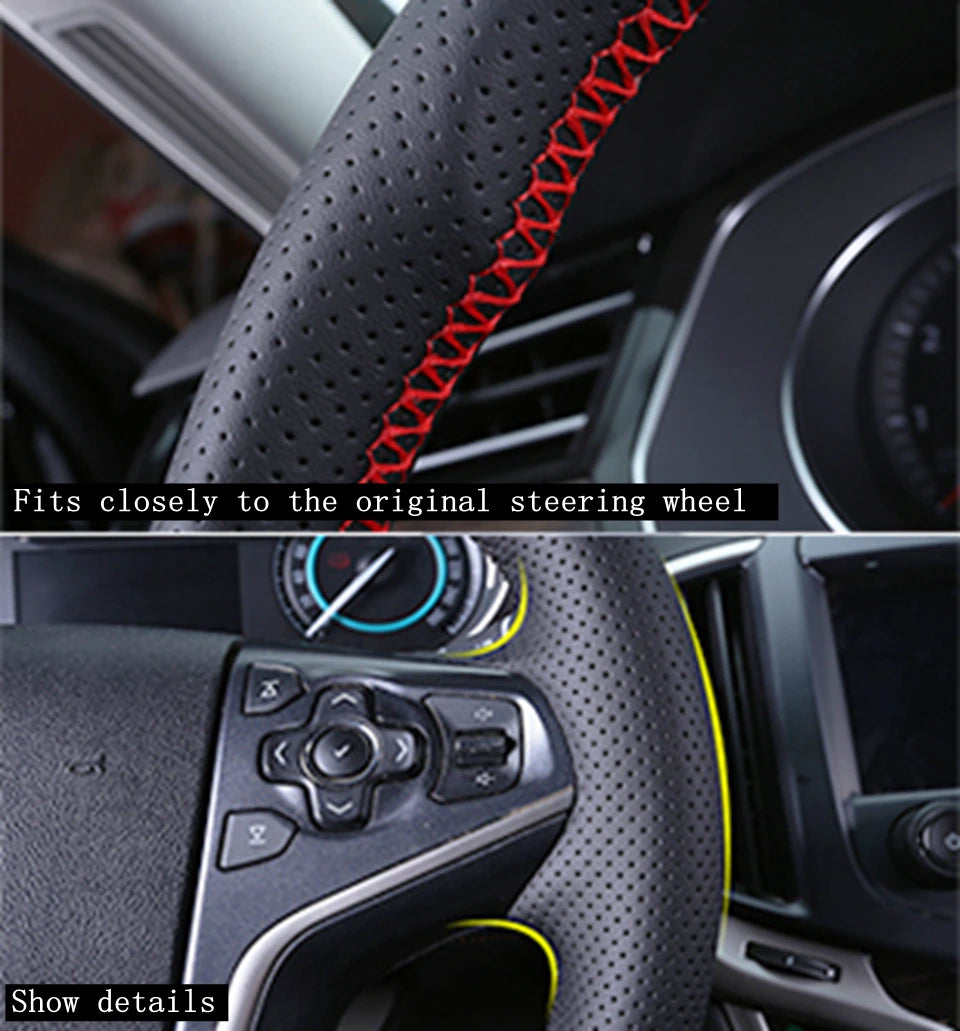 Customize DIY Car Steering Wheel Cover Microfiber Leather For MG ZS HS GS 5 6 RX5 RX8 ZST ZS EV 2017-2023 Car Accessories