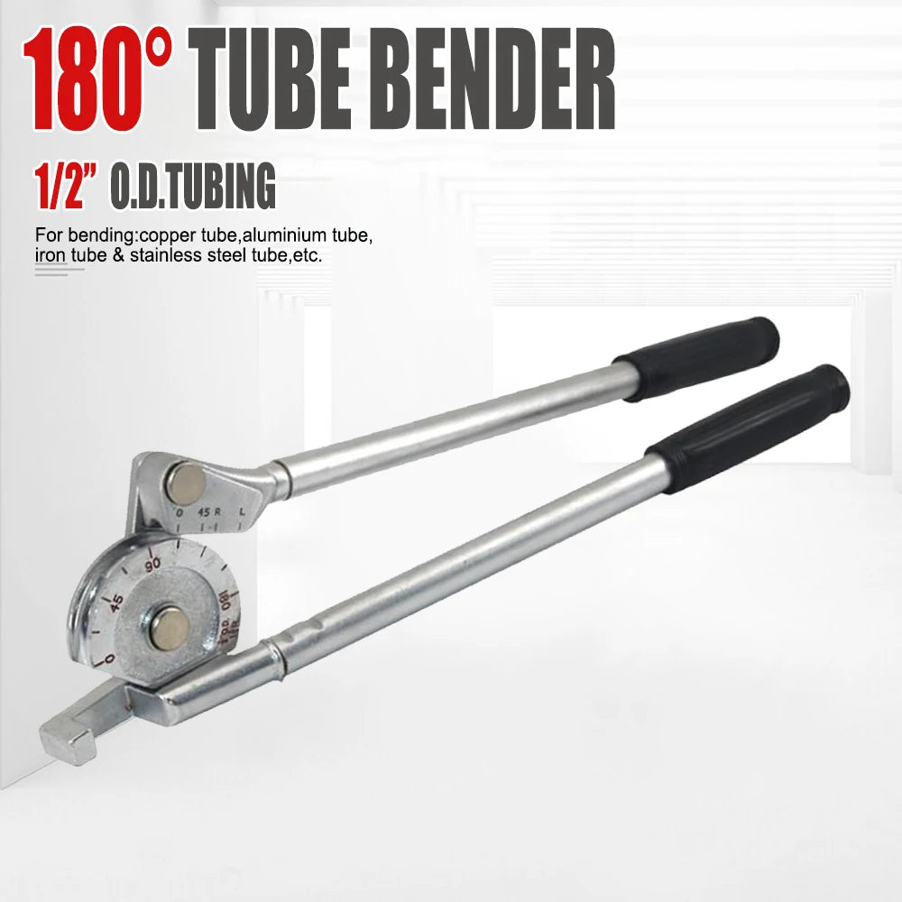 180 ° Heavy Duty Tube Bender 12mm/1/2'' O.D.TUBING 0-180 Degrees Pipe Bender and Tube Bending Manual Machine Tools