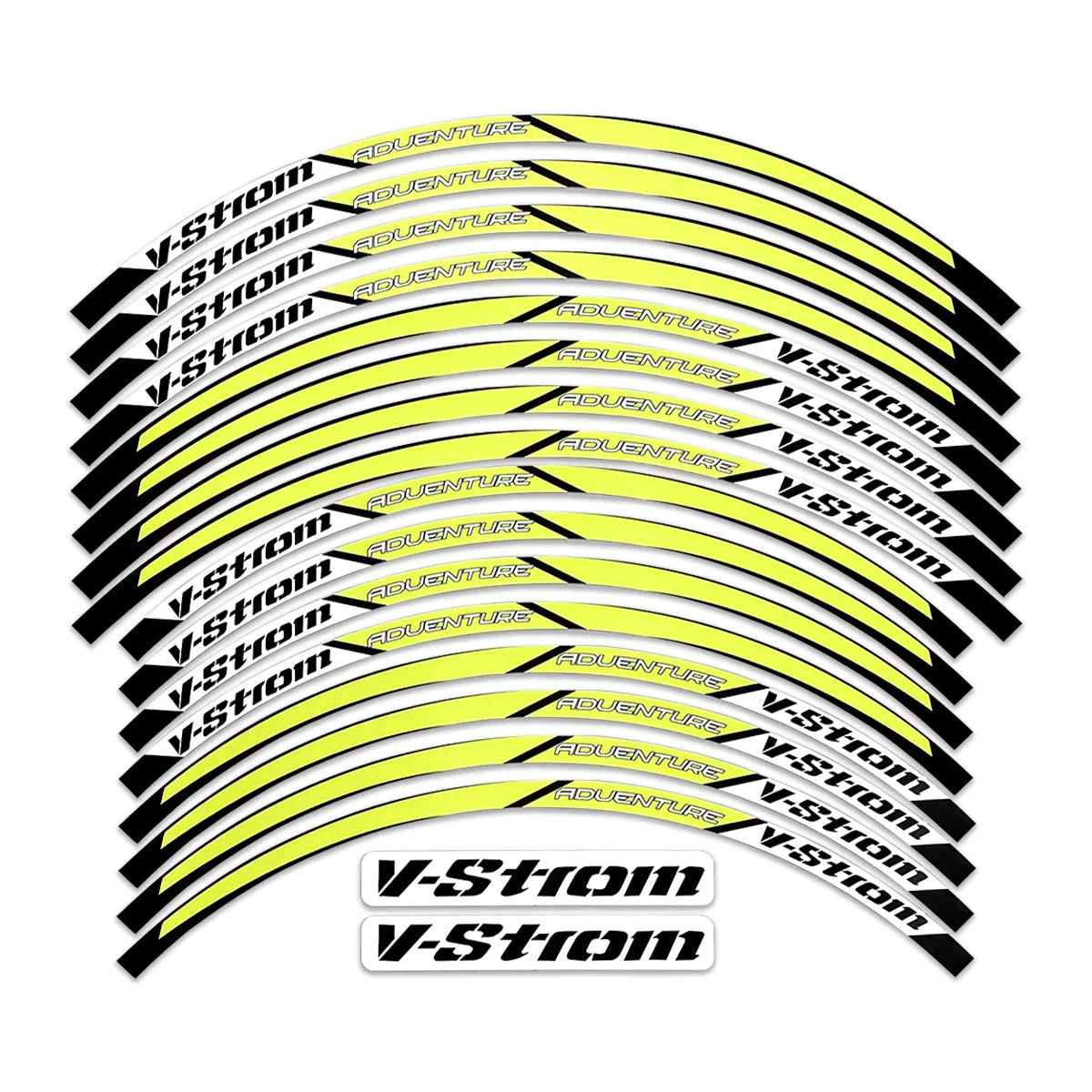 For Suzuki V-Strom 250 SX Vstrom 1000 1050 XT DL 650 Reflective Motorcycle Wheel Hub Stickers Motocross Rim Decals Accessories