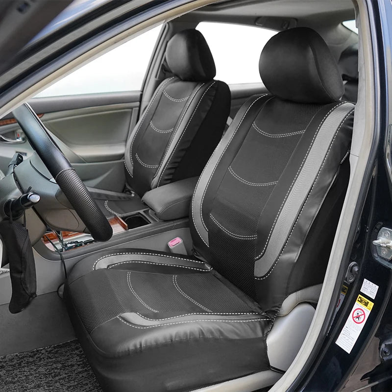 AUTOPLUS Universal Car Seat Covers Artificial Leather Bright Sheet With 3 Zipper Car Accessories Interior Seat Cushion Protector