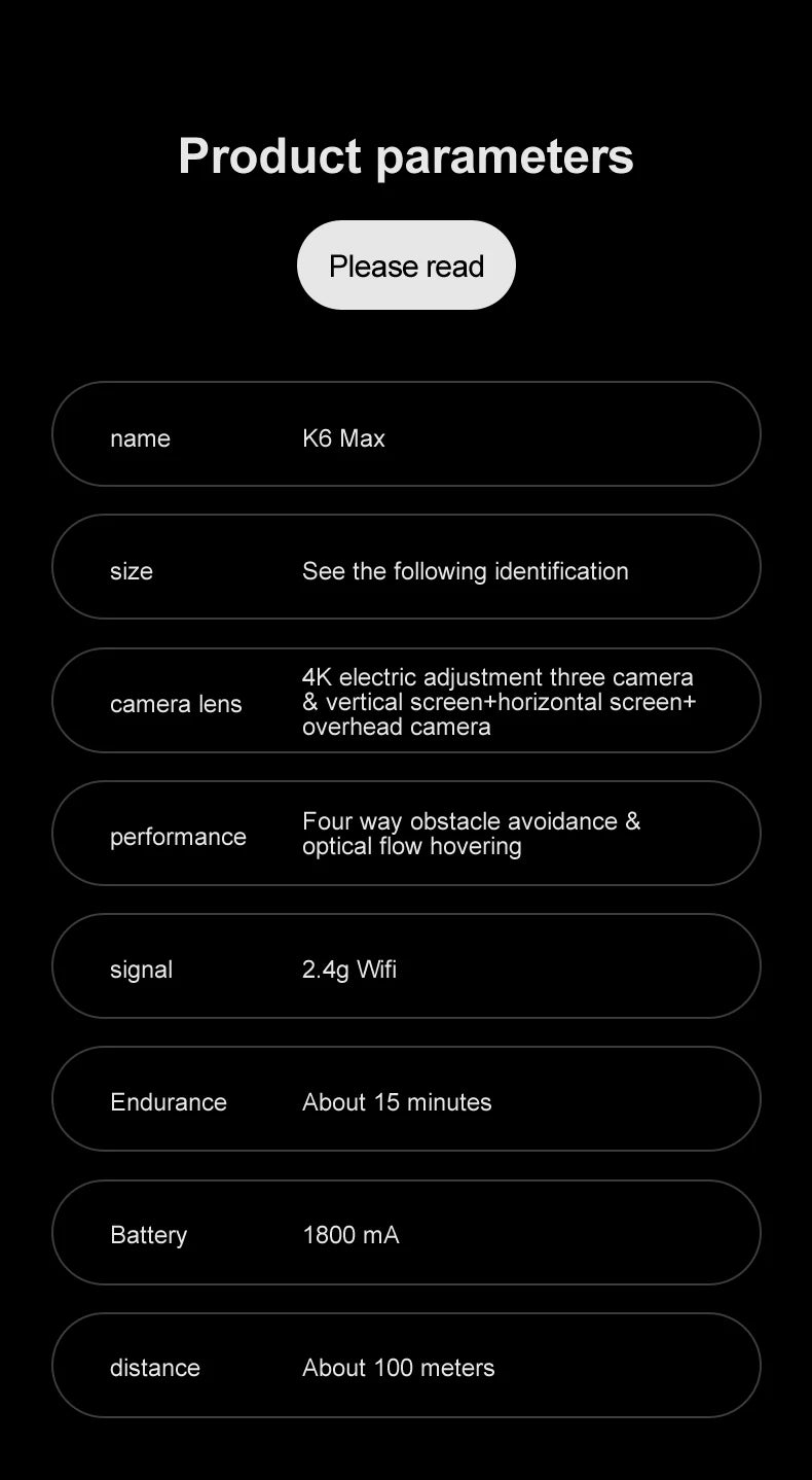 K6 MAX Triple-Camera Drone 4K HD Optical Flow Positioning 360° Obstacle Avoidance Foldable Quadcopter Wifi FPV RC Toys Dron