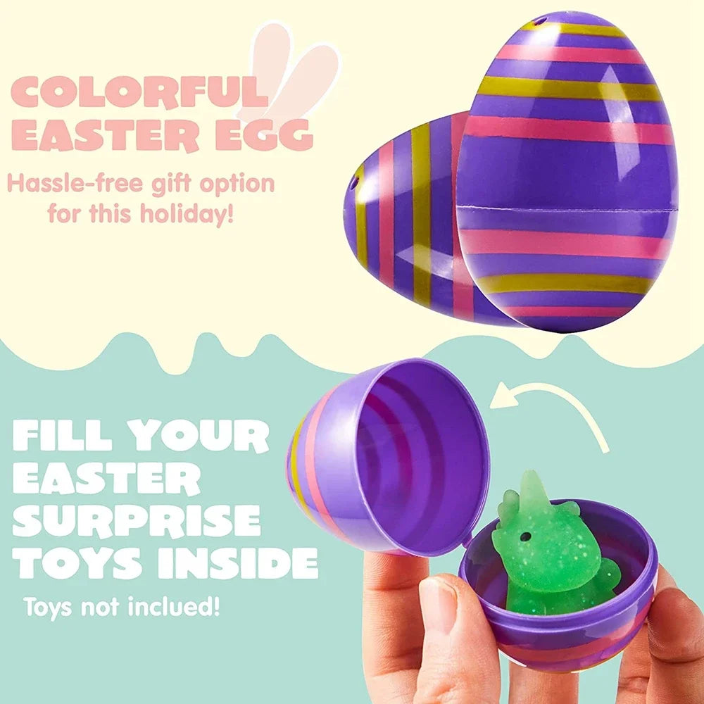 12/24/36Pcs Easter Removable Stuffed Easter Eggs Kids Party Favors Christmas Carnival Party Favors Kindergarten Classroom Prizes