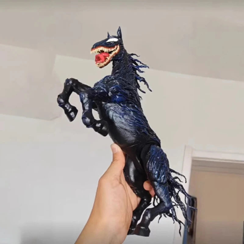 New Venom Horse Action Figure Joint Movable Toys Change Face Statue Model Doll Collectible Decorate For Kids Toy Gift