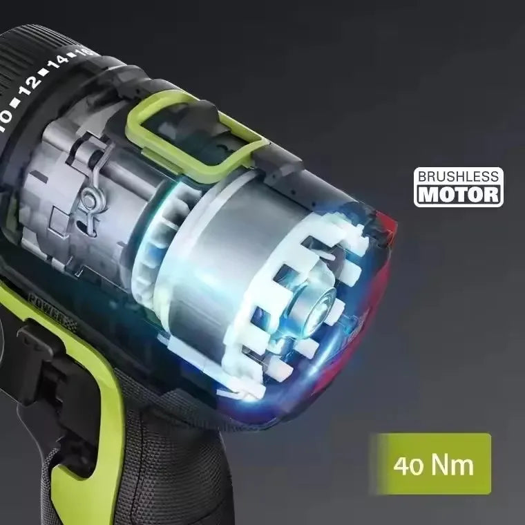 Worx WU129 Cordless Screwdriver 12V 1800rpm Brushless Motor 40Nm Dual Speed Adjustable Torque Wireless Universal Drill