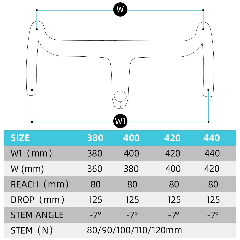 LEXON Full Carbon Road Integrated Handlebar Ultralight Road Bike Handlebar T1000 Racing Bent Bar, Bicycle Accessories 28.6mm