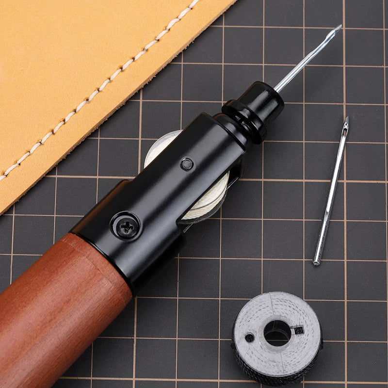 WUTA Leather Sewing Awl Thread Kit Speedy Stitcher Hand Sewing Machine Tools Kit Leather Craft Stitching Shoemaker Canvas Repair