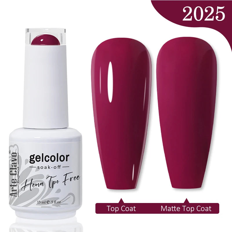 Arte Clavo HEMA TPO FREE Gel Nail Polish Jelly 15ml LED Nail Gel Hybrid Varnish Matt Top Base Coat Nail Art Gellak Primer