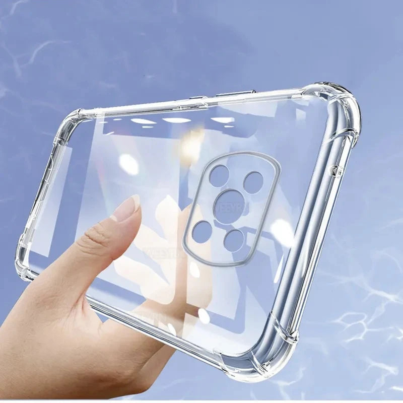 2Pcs Clear Shockproof Case For Xiaomi Poco X3 NFC Pro Soft Silicone Shell
