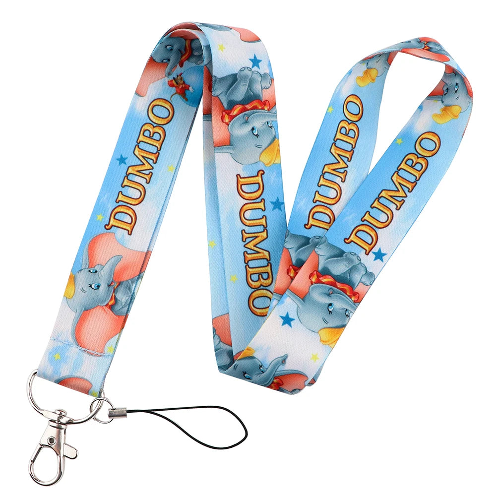 KKZ004 Mickey&Minnie Stitch Lanyard For Keys Keychain Badge Holder ID Credit Card Pass Hang Rope Lariat Phone Charm Gift