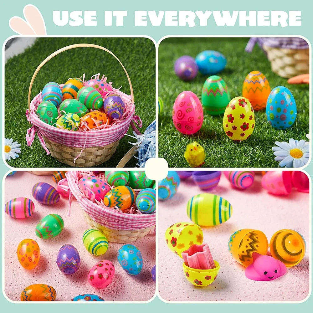 12/24/36Pcs Easter Removable Stuffed Easter Eggs Kids Party Favors Christmas Carnival Party Favors Kindergarten Classroom Prizes