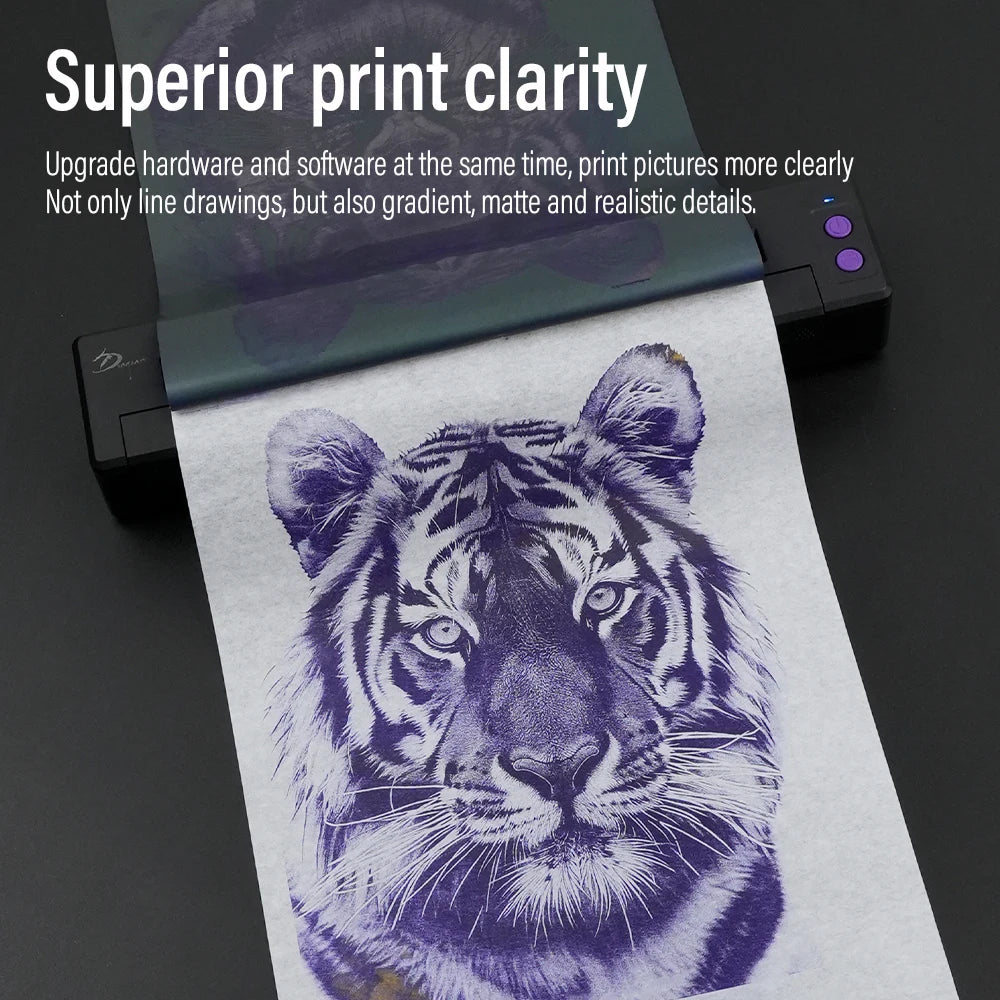 P19-Tattoo Transfer Automatic Fast Printing Wireless Portable Tattoo Stencil Printer Suitable For Small Businesses Wireless