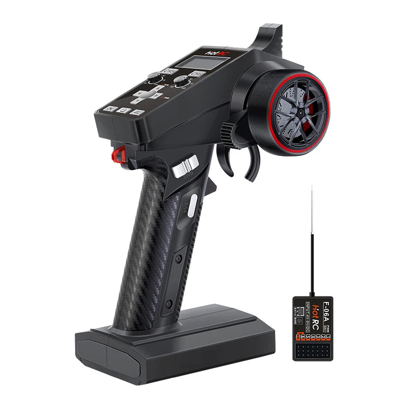 Hotrc CT-6A CT-4A 6CH 4CH 2.4GHz Radio System Transmitter Remote Controller with F-06A F-04A 6Ch Receiver for RC Car Boat Tank