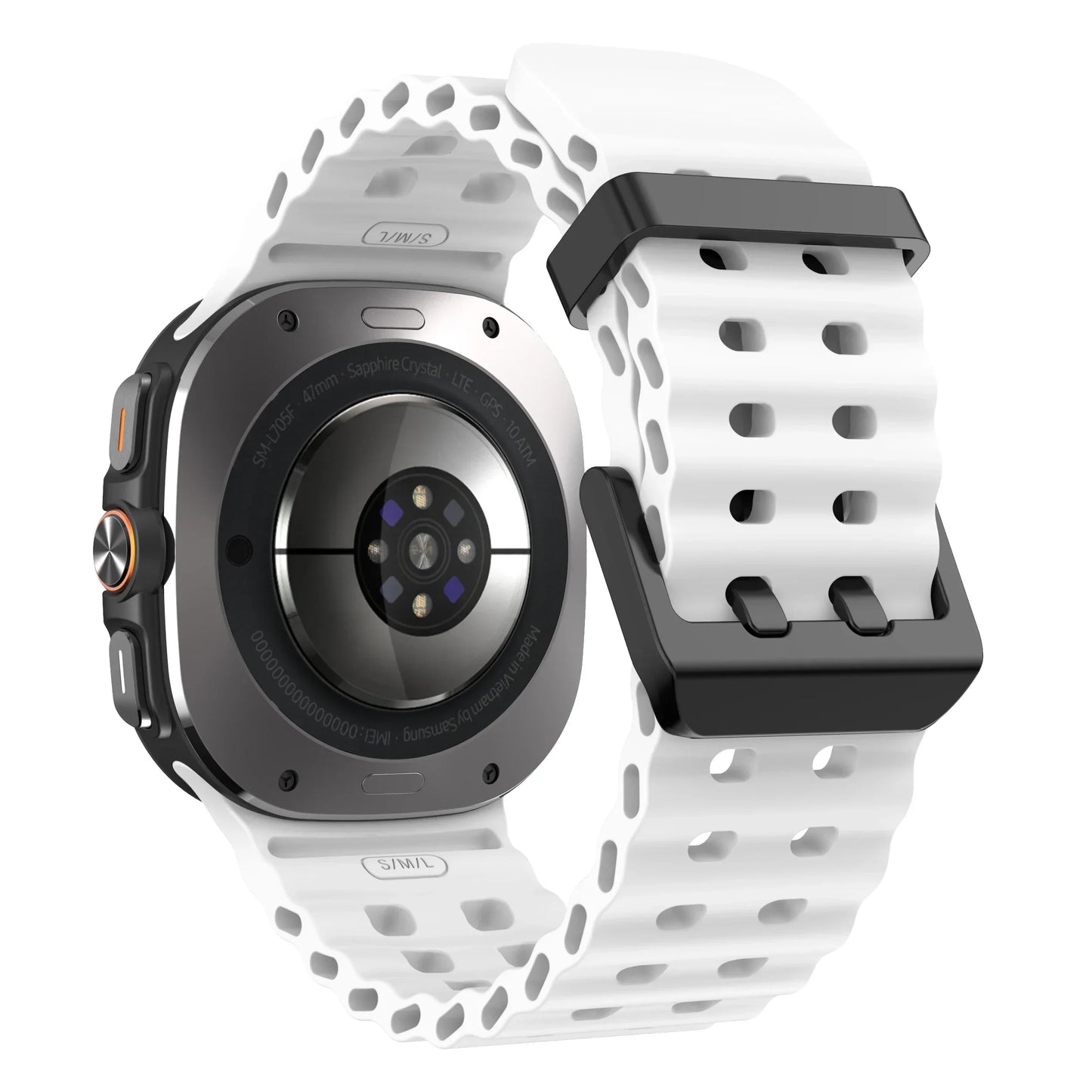 NEW Marine Silicone Strap for Samsung Watch Ultra 47mm Bracelet No Gaps Sport Two-tone Band for Galaxy 7 Ultra Watchband Straps