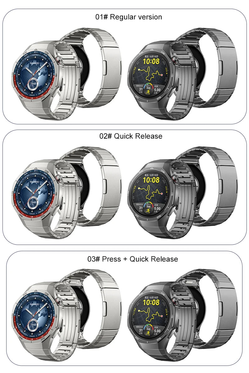 Original No Gaps Luxury Titanium Strap for Huawei Watch GT 5 Pro Metal Bracelet for Huawei Watch GT5 Pro Specialized Watch Strap