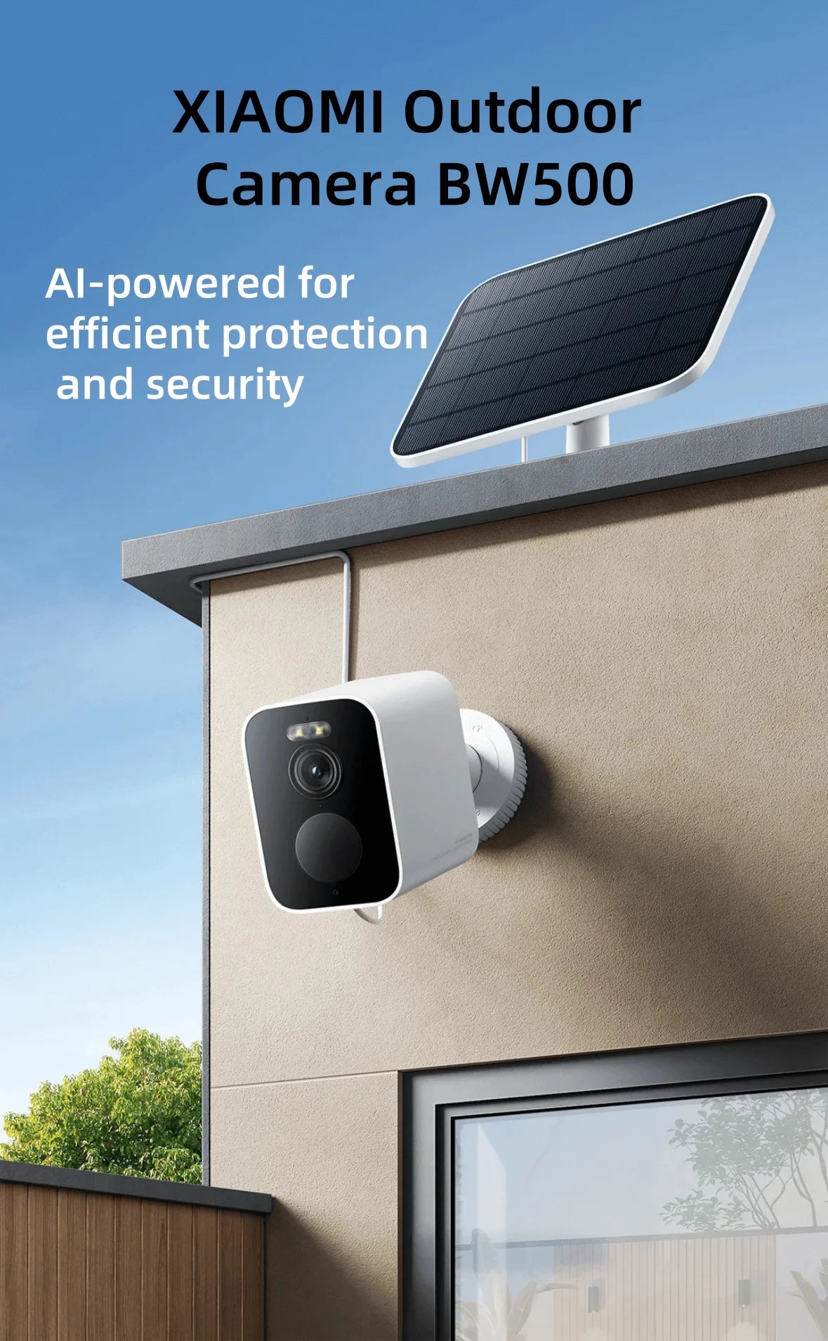Xiaomi BW500 Outdoor Camera 2.5K HD Night Vision 10m Color AI Security IP67 Waterproof Long Battery Life Smart Home Surveillance