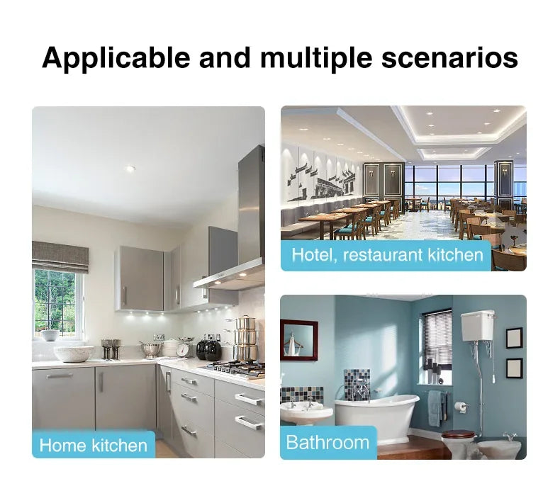 Tuya Smart Zigbee Natural Gas Sensor With High Sensitivity For Fire Safety, Designed For Kitchen LPG Leakage Detection.
