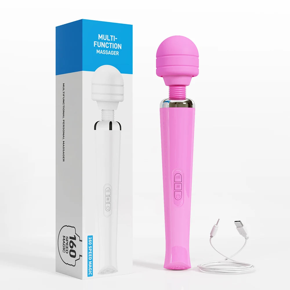 Powerful Magic Wand Vibrator for Women Big AV Body Massager G Spot Clitoris Stimulator USB Charging Adult Sex Toys for Woman