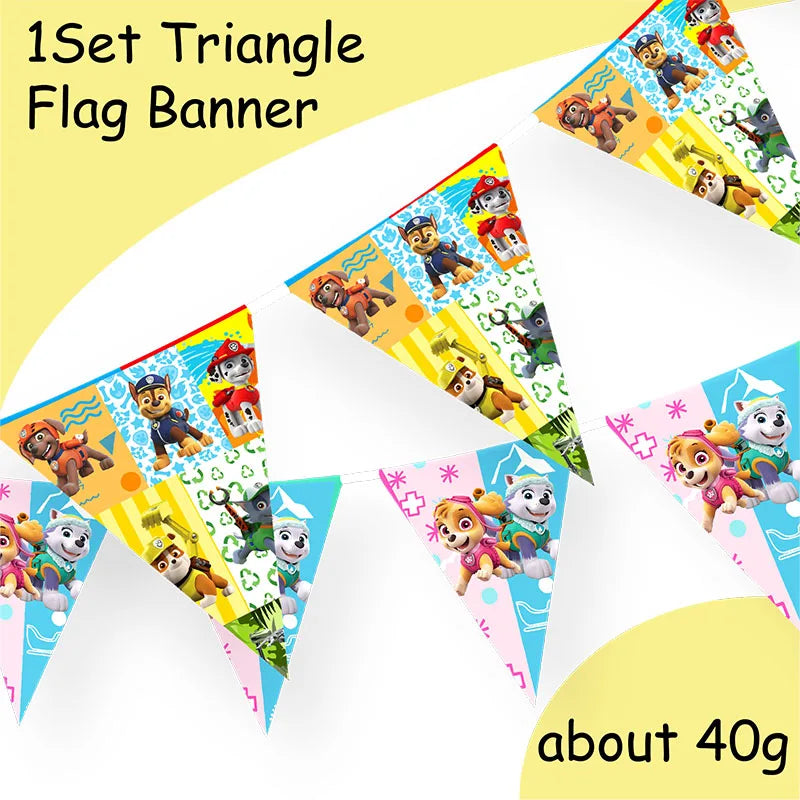 New Paw Patrol Birthday Decoration Dogs Rubble Disposable Tableware Cup Plate Tablecloth Baby Shower Kids Girl Boy Party Supplie