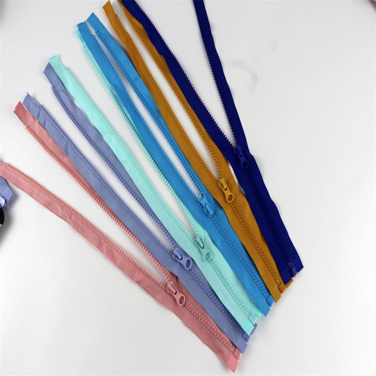 (10pcs)5# resin 60CM zipper clothing color single head open tail long down jacket cotton clothes glue teeth