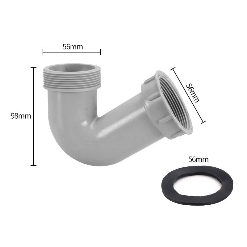 Sink Drain Pipe Adapter Y Shaped Basin Sewer Branch Connector Overflow Tube Thread Hose Joint for Kitchen Bathroom Accessories