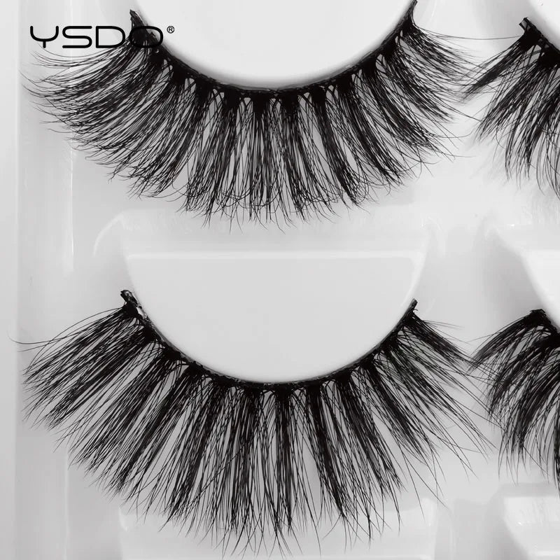 YSDO 5 Pairs False Eyelashes Lashes Natural Fluffy Faux Mink Eyelashes Cilios Mink 3d Soft Lashes Thick Faux Cils Maquiagem
