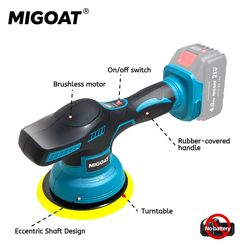 Wireless Mini Polisher   for Car Repair, Waxing, Detailing & Auto Detailing  for Makita 18V-20V-21V Batterry