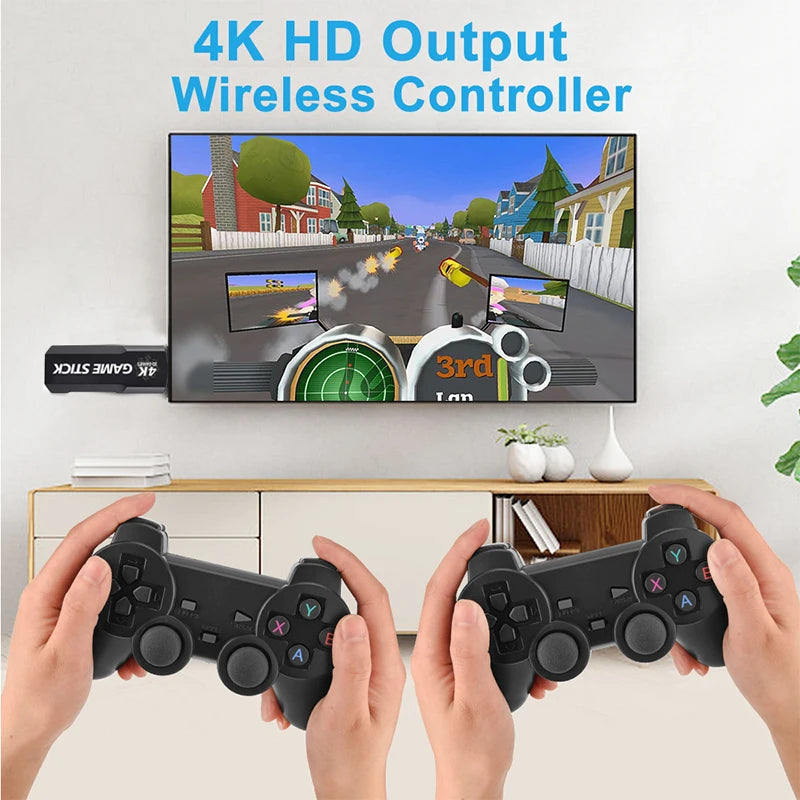 Wireless Controller GD10 4K HD 128G 40000 Retro Games Video Game Console Controller with Wireless Controllers For PSP PS1 GBA Bo