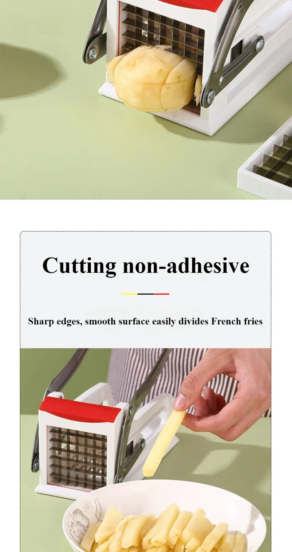 Potato Slicer Machine Home Press Type Slitter Small-scale Portable Kitchen Tool Hand Movement Carrot Slicing Gadget Simple Tool
