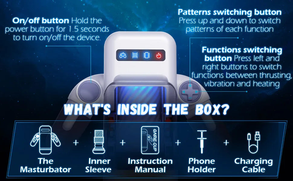 Kushor Robot Automatic Male Masturbator Phone Holder Heating Vibration Blowjob Machine Vagina Masturbation for Men Sex Toys 18