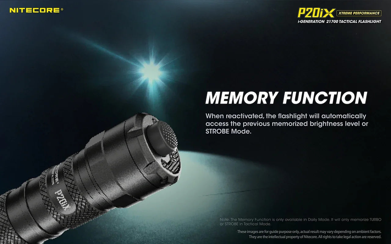 NITECORE P20ix Powerful Tactical LED Flashlight 4000Lumens Rechargeable Torch Light with 21700 Battery for Self-defense Camping