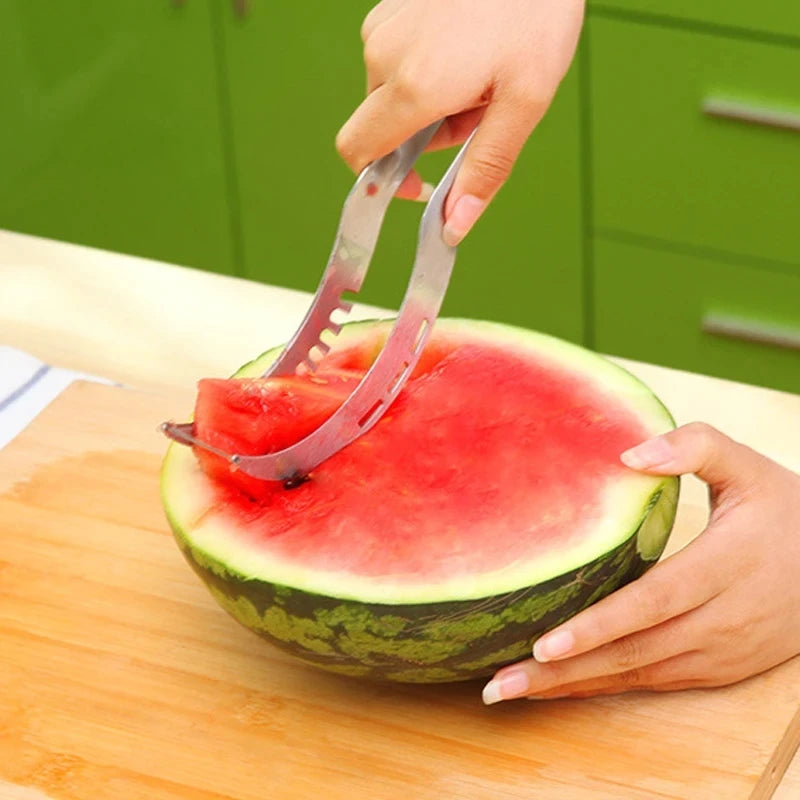 Multi Functional Watermelon Slicer Watermelon Cutting Tool Splitter Stainless Steel Creative Kitchen Accessory Small Tool