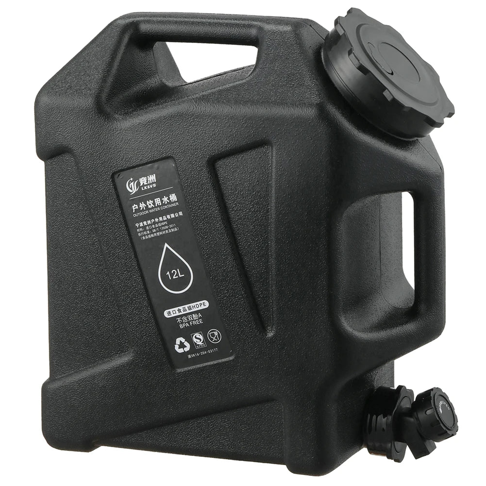 12/11L Emergency Water Can Water Storage Container Portable Large Capacity Outdoor Hiking Accessories Camping Tourism
