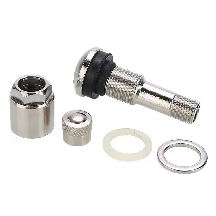 4Pcs Bolt-in Stainless Car Motorcycle Wheel Tyre Tire Valve Stems with Dust Caps