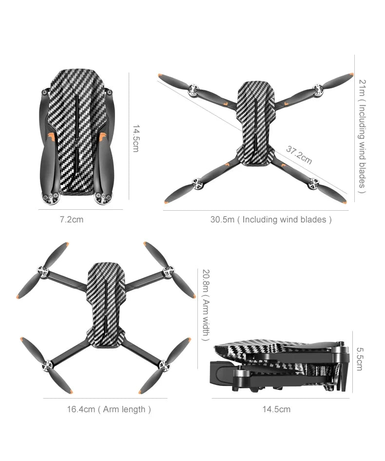 D9 DRONE 8K Professional 4K Three Cameras Brushless No GPS Obstacle Avoidance Optical Flow Position RC Quadcopter Gifts Toys