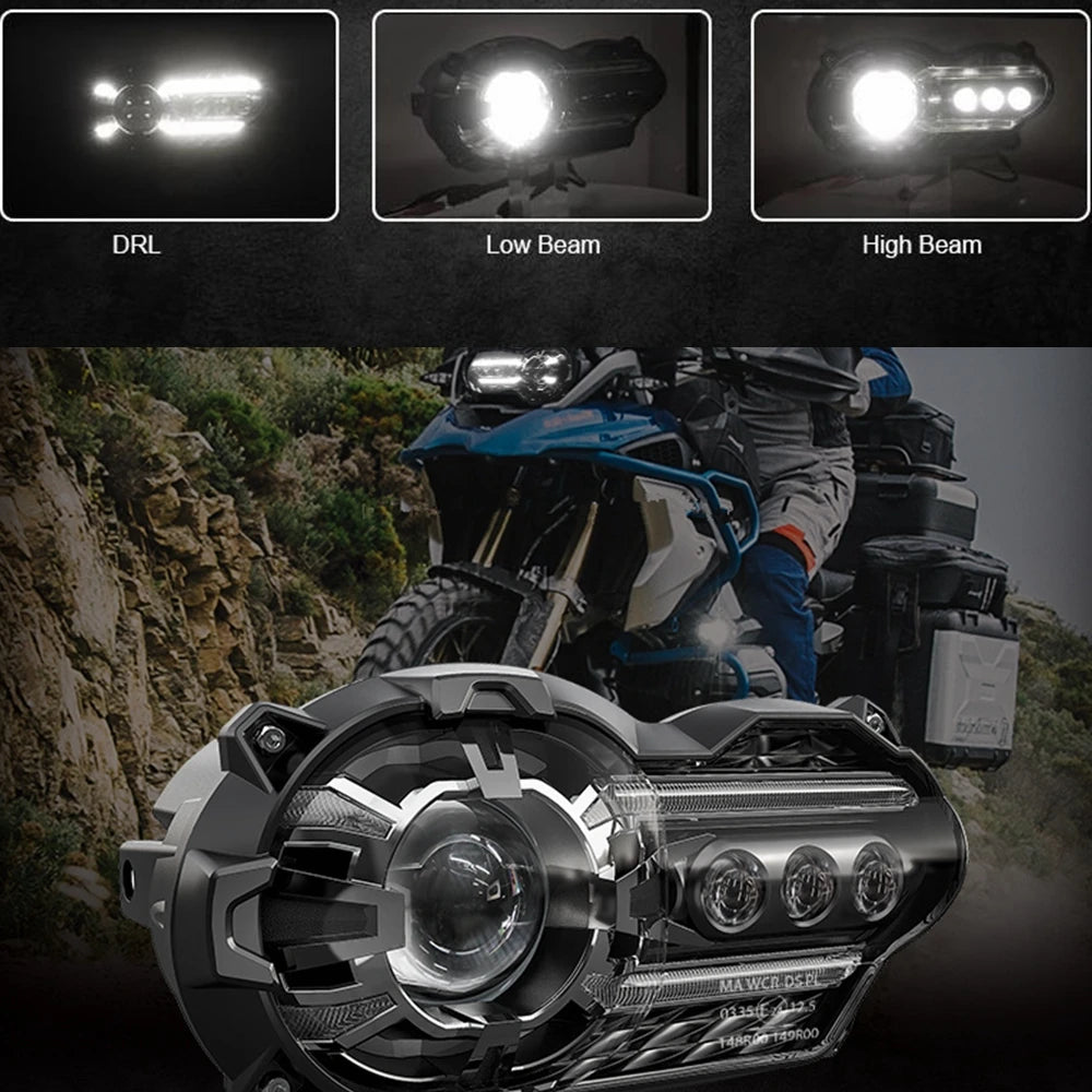 E24 E-MARK Motorcycle LED Headlights For BMW R1200GS R 1200GS 2004-2012 R 1200GS ADV Adventure 2005-2013 Moto Lights Assembly