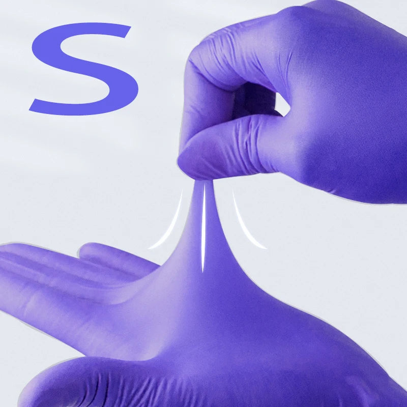20/50/100/200/4001000pcs disposable purple nitrile gloves, suitable for car kitchens, gardening, and home cooking
