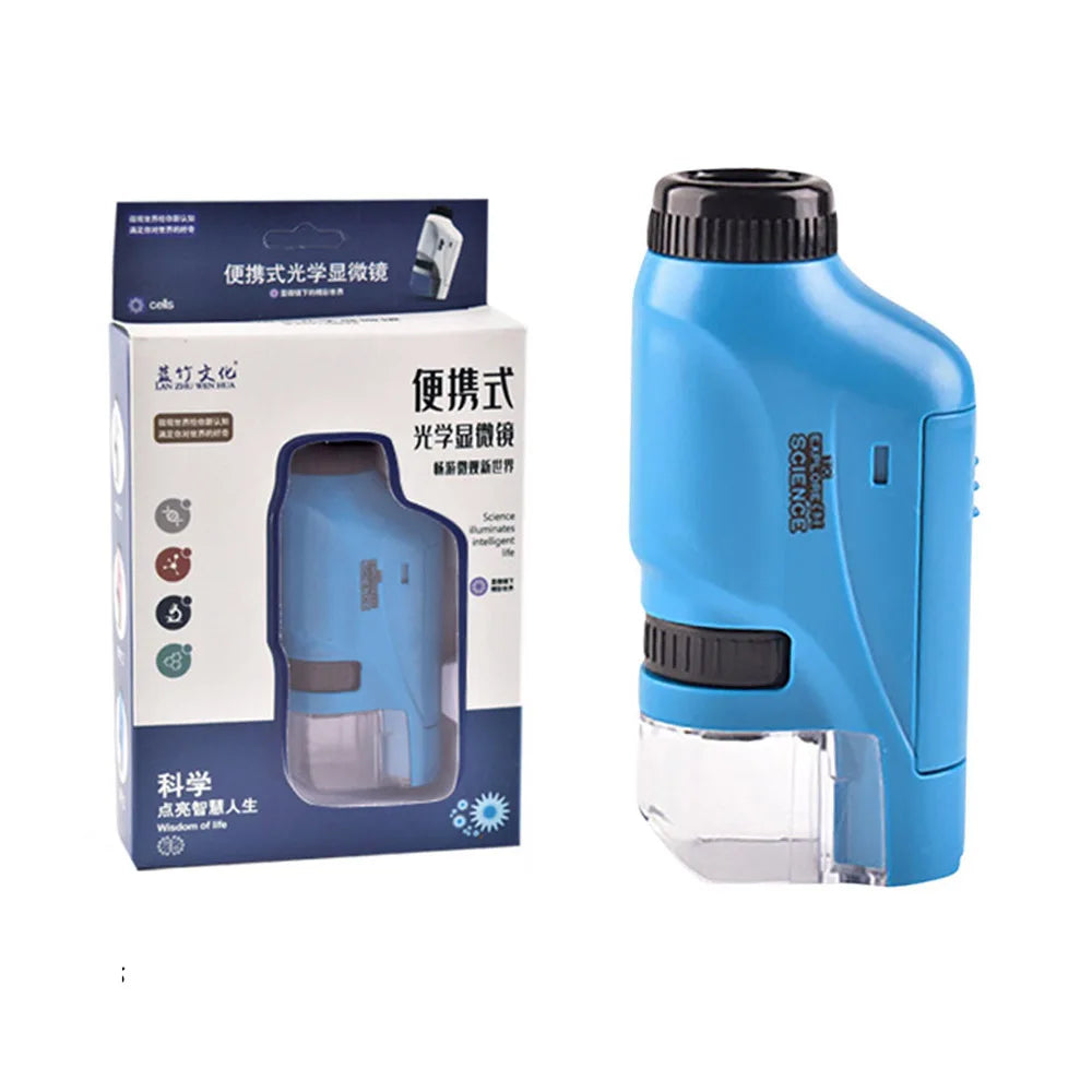 Portable 60X-120X Optical Microscope With LED Light Birthday Gift For Primary And Secondary School Students