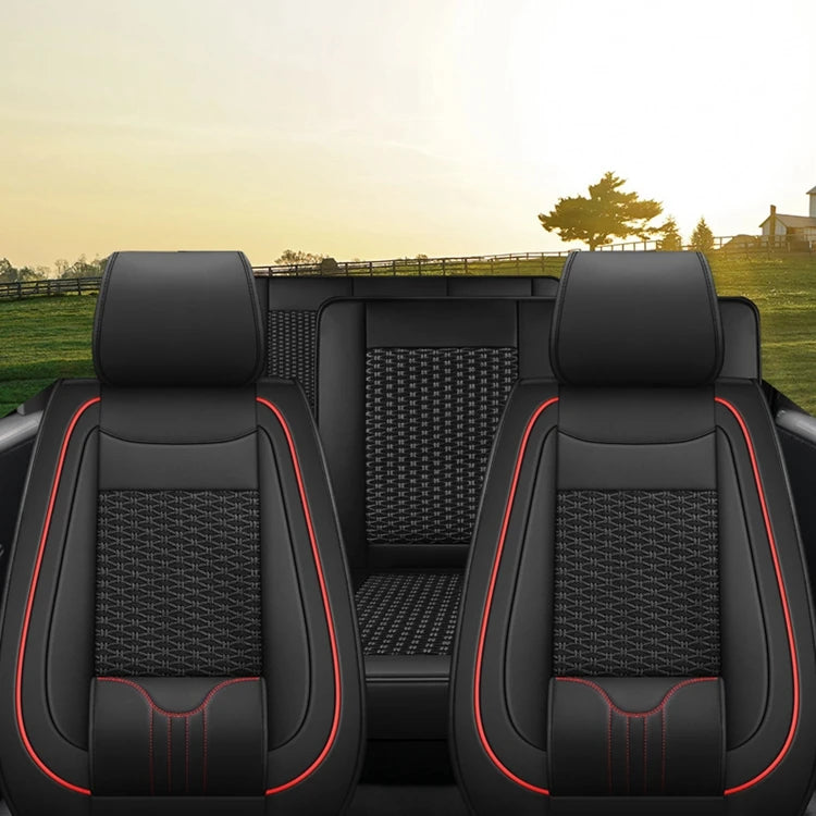7 Seater Car Seat Covers Full Set With Waterproof Leather Compatible Automotive Vehicle Cushion Cover Universal Fit