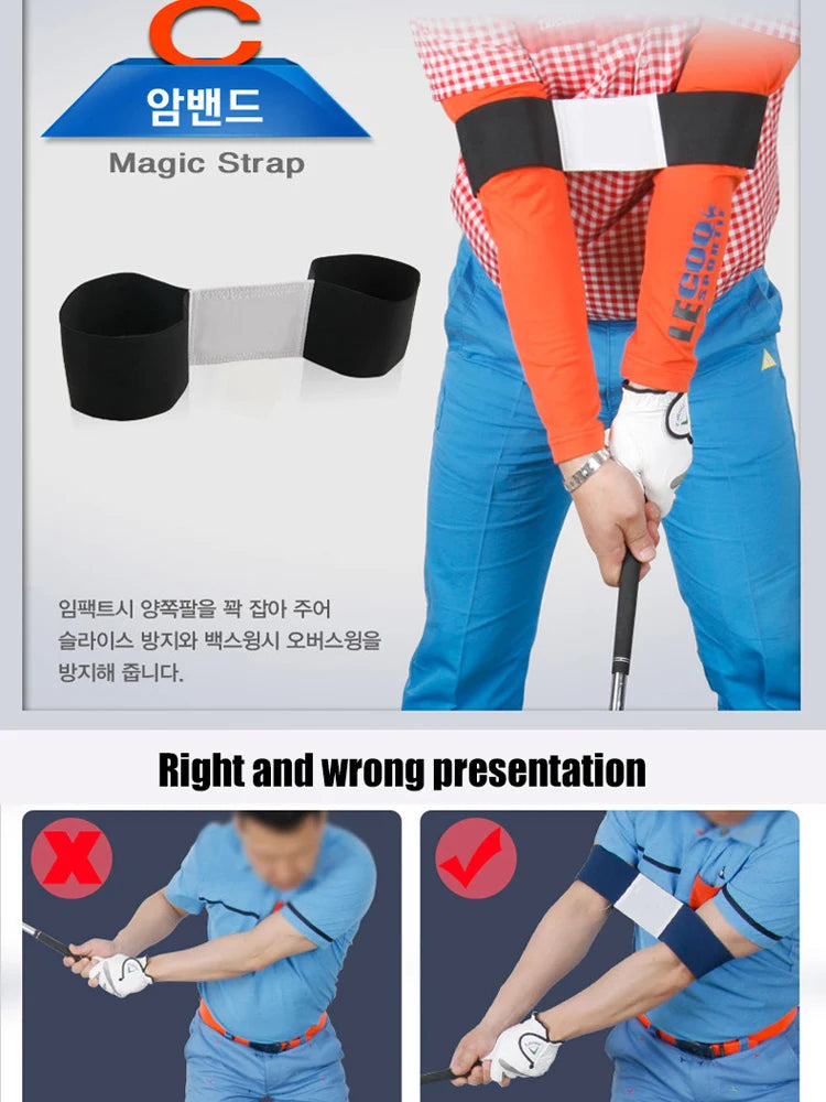 PGM Black Practice Guide for Golf Swing Exercisers Training Aids Outdoor Golf Training Corrective Correction Armband Belt JZQ005