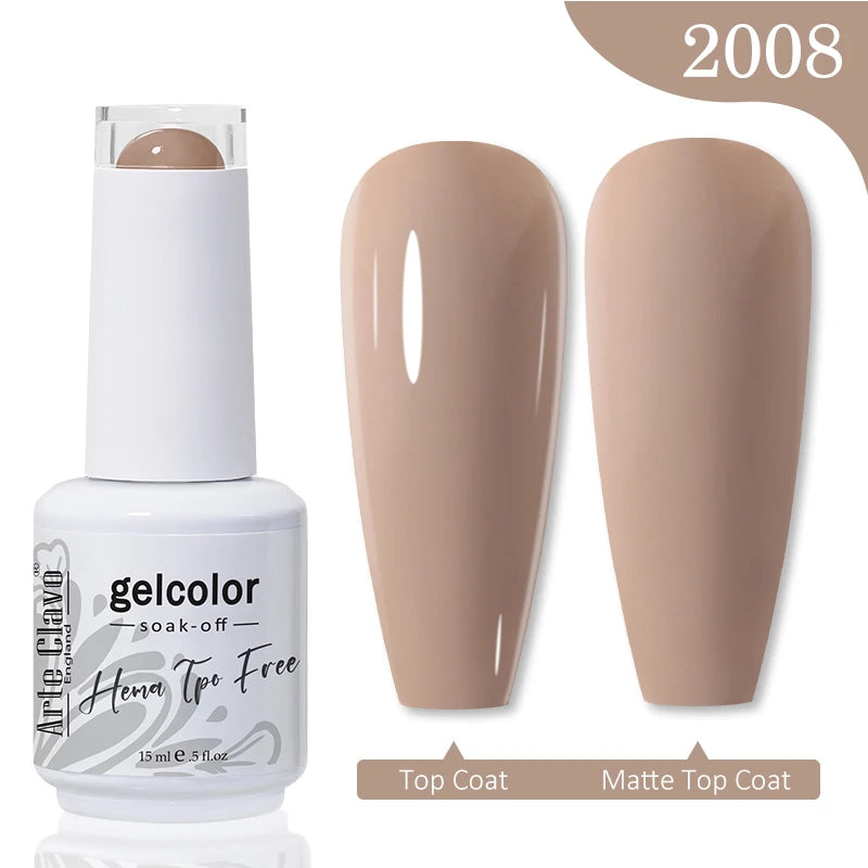 Arte Clavo HEMA TPO FREE Gel Nail Polish Jelly 15ml LED Nail Gel Hybrid Varnish Matt Top Base Coat Nail Art Gellak Primer