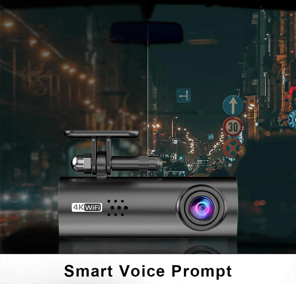 E-ACE 4K UHD WIFI Mini Dash Cam Car Dvr Video Recorder With APP Control Night Vision 24H Parking Camera Monitor Car Accessories