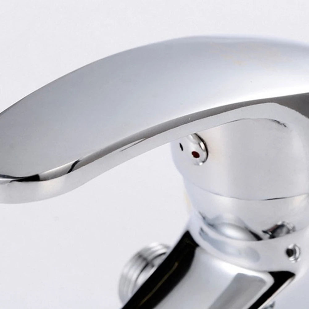 Bathroom Faucet Double-Hole Basin Hot And Cold Basin Tap Mixer Faucet 2 Ways With Copper Ceramic Spool Sink Mixer Tap